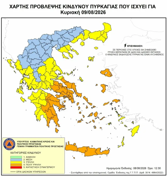Πυροσβεστικό όχημα σε δάσος