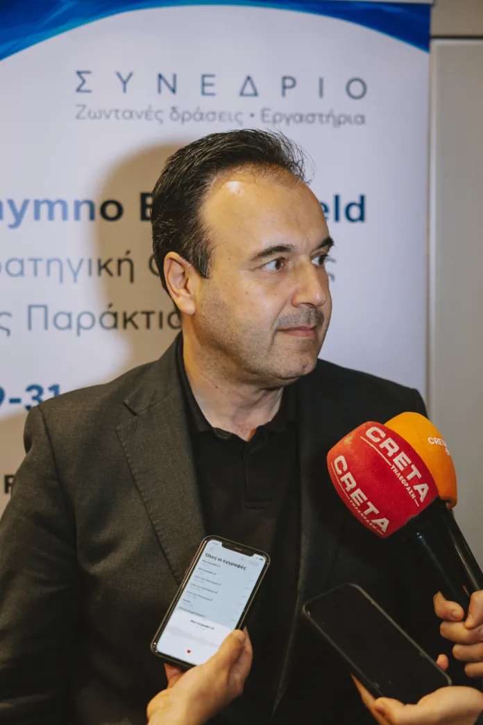 Ο Παπαστεργίου στο Rethymno Blue Shield για δορυφορική προστασία ακτών