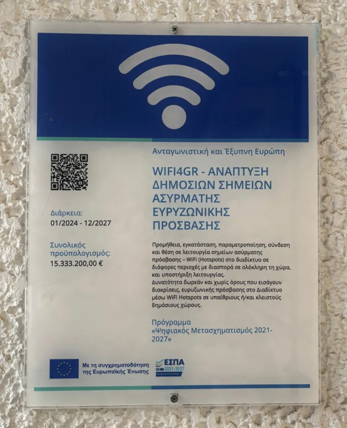 Έξι νέα σημεία δωρεάν Wi‑Fi στον Βύρωνα